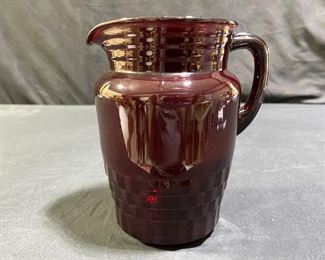 Anchor Hocking Royal Ruby Windsor Glass Pitcher   