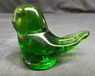 Emerald Titan Glass Blarney Bird Signed & Numbered