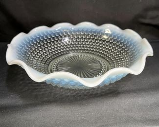 AH Moonstone Opalescent Ruffle Edge Bowl    