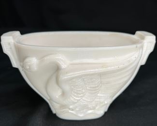 McBeth-Evans "Swan Song" Opaque White Vase  
