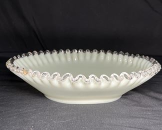 VTG Fenton Ivory Crest Salad Bowl    