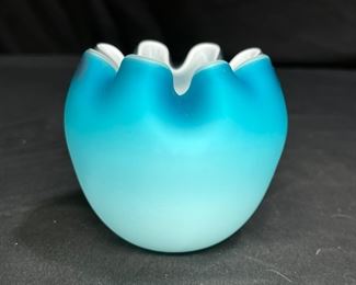 Fenton Satin Rose Bowl  