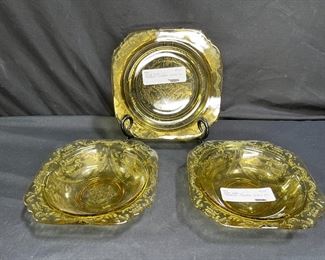 Federal Glass Co. Madrid Amber Soup Bowl    