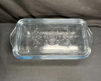 Anchor-Hocking Sapphire Blue lidded Loaf Pan