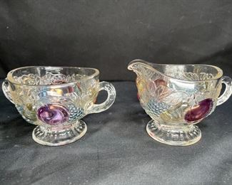 Westmoreland Della Robia Flashed Cream & Sugar   