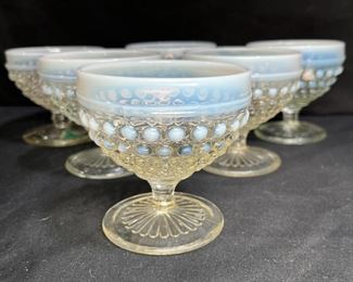 6 VTG Anchor-Hocking Footed Sherbets      