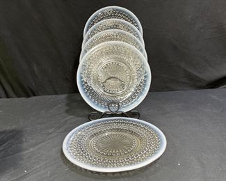 5 VTG Anchor-Hocking Luncheon Plates     