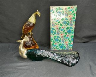Avon Peacock & Bird of Paradise Perfume Decanters 