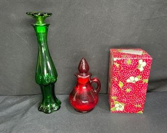 VTG Avon Perfume Bottle & Bath Foam Cruet
