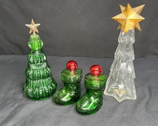 VTG Avon Xmas Tree, Crystal Tree, & Xmas Surprise 