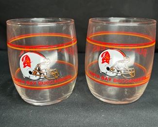 Two 1990's Throwback Tampa Bay Bucks Rocks Glass  