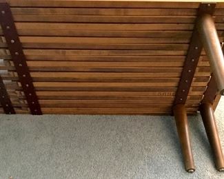 Underside of Slat Table in closed position