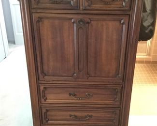 Davis Cabinet Co. Chest w/Drop Down Desk (not the Algean collection) different style & wood stone) very unique piece