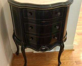 Petite Bow Front  Entry Table w/Marble Top