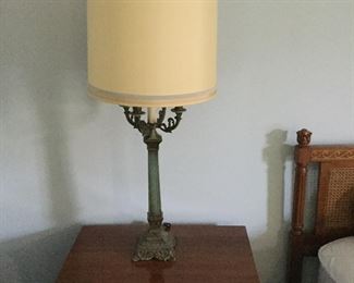 Pair Vintage Brass Table Lamps