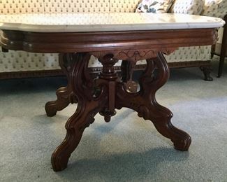 Eastlake Accent Table w/Marble Top