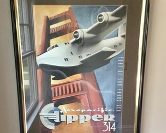 Framed Art "Aeropacific Clipper 314"