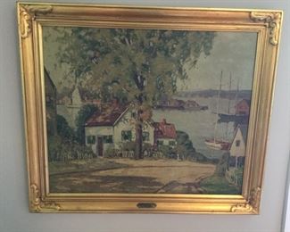  "Fisherman's Cottage" Gilded Frame