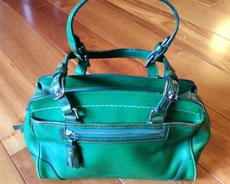 Vintage Coach Green Handbag