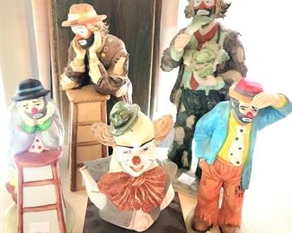 Emmett Kelly Clown Figurines 