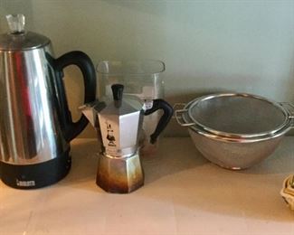 Perculator  Strainers  Ceramic Measuring Cups