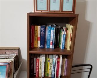 Book case ,books, photo holder 