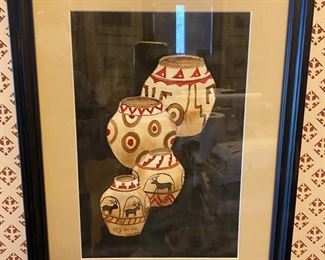 Painting of native pots.