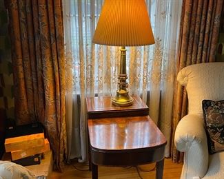 Lamp, end table.