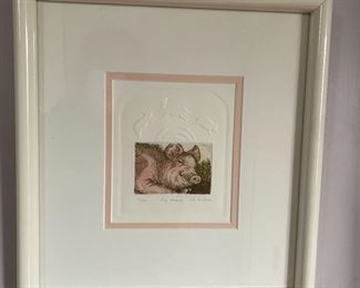 Happy pig! Signed