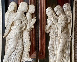 Plaster cast wall art.