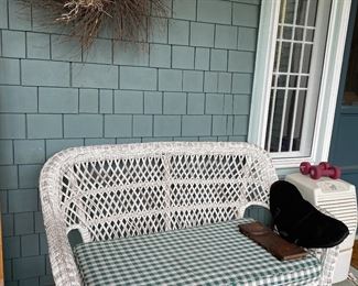 Wicker Settee.