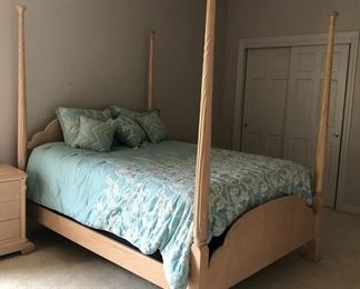 QUEEN SIZE BED, NIGHTSTAND AND ARMOIRE