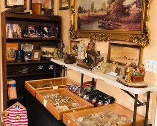 Wall Art and Armed Forces Service Medals.