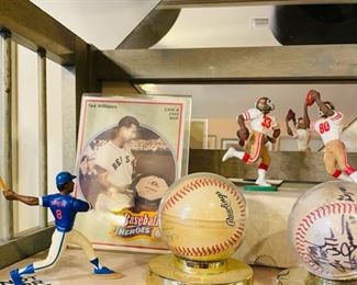 Sports Action Figures and Signed Baseballs.