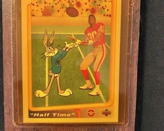 Collector Jerry Rice/Bugs Bunny Trading Card Plaque.