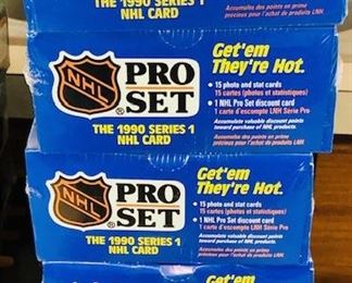 NHL Pro Set 1990 Series 1 Boxes.