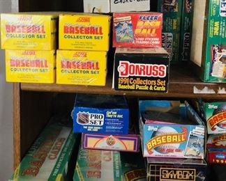 Trading Card Sets. 1990 Score Baseball, 1990 Fleer NBA, 1991 Donruss, Topps, NHL Pro Set 1990 Series 1.