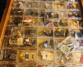 Vintage Military Medals, Pins and Brass.