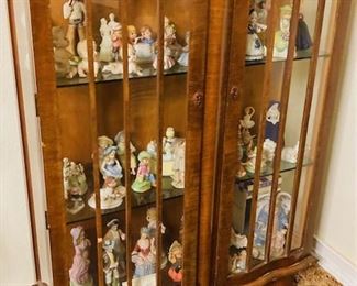 Antique Glass Door Curio/Display Cabinet.