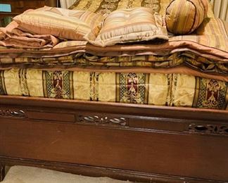 Antique Queen Bed Headboard and Foot Board.