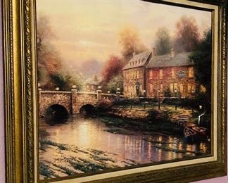 Thomas Kinkade "Lamplight Inn" Wall Art.