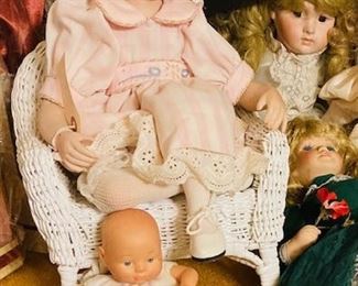 Wide Selection of Collectable Porcelain Dolls.