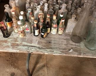 Wide Selection of Antique/Rare Vintage Glass Bottles/Medicine Bottles, Soda Bottles and Mini Liquor Glass Bottles. 