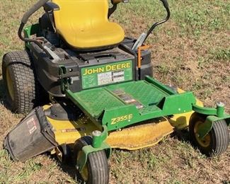 John Deere Z355E Zero Turn Mower. 558 Hours.