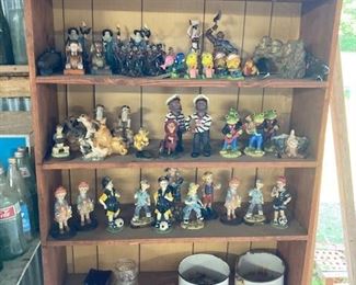 Large Selection of Vintage Figurines. Also Collection of Aquarium Figurines.