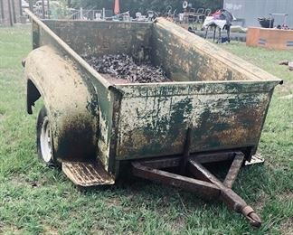 Vintage Ford Pickup Bed Trailer. Needs Work.