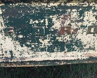 Vintage Ford Pickup Bed Trailer. Needs Work.