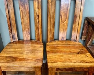 These beautiful wooden chairs go with the table!
