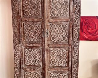 Gorgeous Mexican hand carved armoire