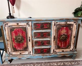 Beautiful and artistic looking furnishings everywhere!!!!Beautiful Dresser-hand painted and just fabulous